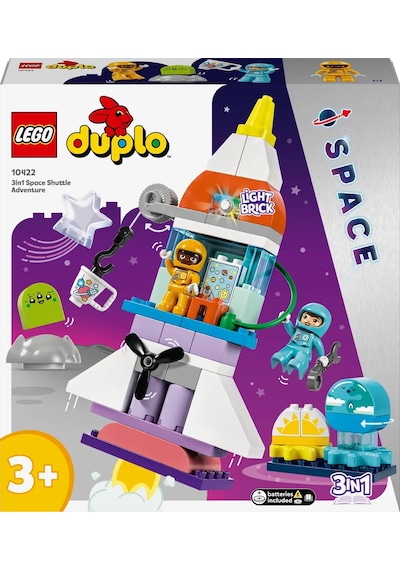 LEGO® DUPLO® 3’ü 1 Arada Uzay Mekiği Macerası 10422 3+ Eğitici Oyuncak Yapım Seti - 58 Parça