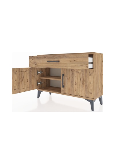 Arges Şifonyer Tek Raflı Tek Çekmeceli 2 Kapaklı 88x30x64 Çam-çam Atlas Çam