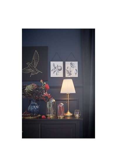 Ikea Årstıd Abajur, Beyaz-pirinç Rengi, 55 Cm