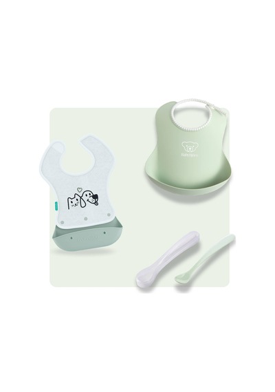 Mamajoo & Babybjörn 3'lü Beslenme Seti - Powder Green
