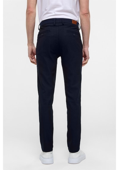 Süvari Lacivert Slim Fit Desenli Kumaş Pantolon-38292 Lacivert