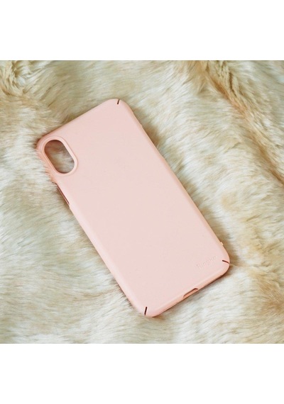 Ringke Slim Apple Uyumlu iPhone X İle Kılıf Peach Pink