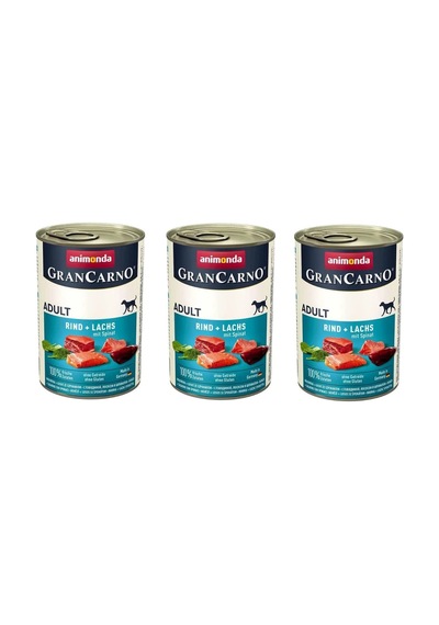 Animonda Gran Carno Sığır Ve Ispanaklı Köpek Konserve 400 G X 3 Adet
