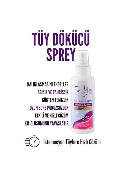 Unisex Tüy Dökücü Krem Sprey 100 Ml