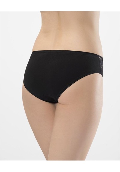 Türen 262 İkili Likralı Dantelli Bikini-sıyah Siyah