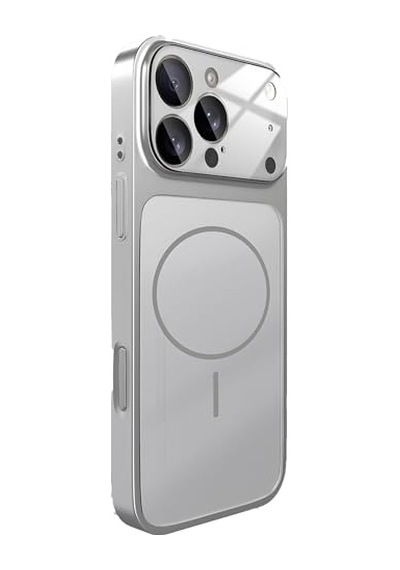 Pro Max İle Uyumlu Kılıf Kamera Tasarımı Mag-safe Destekli Temperli Cam Arka Yüzey Şık Turuncu Renk Darbelere Kar Diğer