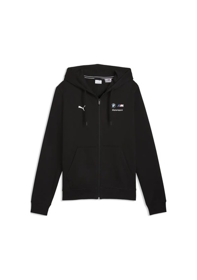 Puma Bmw Mms Ess Fleece Jacket Siyah Erkek Fermuarlı Kapüşonlu Sweatshirt