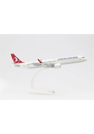 Herpa 612210 1/200 Ölçek, Thy Airbus A321 Neo, Snapfit, Sergilemeye Hazır Model Yolcu Uçağı-56456