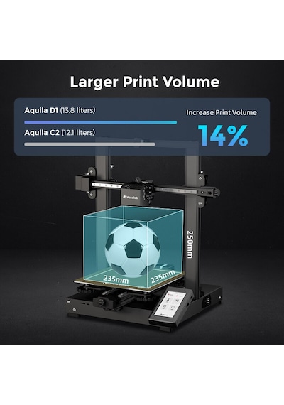 Voxelab Aquila D1 3d Printer Lineer Kılavuz Raylı Hassas Yazıcı