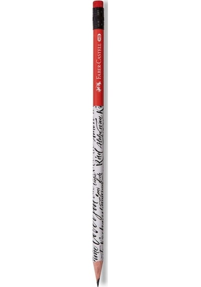 Faber Castell Silgili Caligraphy Kurşun Kalem-kırmızı Çok Renkli