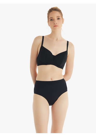 Kadın Yüksek Bel Bikini Altı 10730 - Siyah Siyah