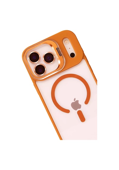 Joko Apple İphone 17 Pro Remim Lensli Magsafe Standlı Kapak - Turuncu