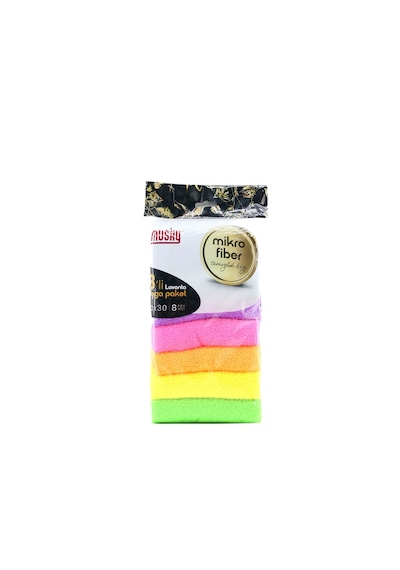 Go İthalat Lavanta 8pcs Mikrofiber Temizlik Bezi Çok Renkli