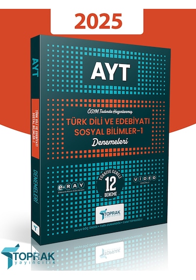 Toprak 2025 Model Ayt Türk Dili Ve Edebiyatı-sosyal Bilimler-1 12'li Deneme
