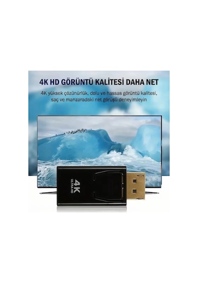 4k Displayport To Hdmı Görüntü Dönüştürücü - Displayport Erkek'ten Hdmı Dişi'ye Mini Adaptör Soket-jl-d1021k