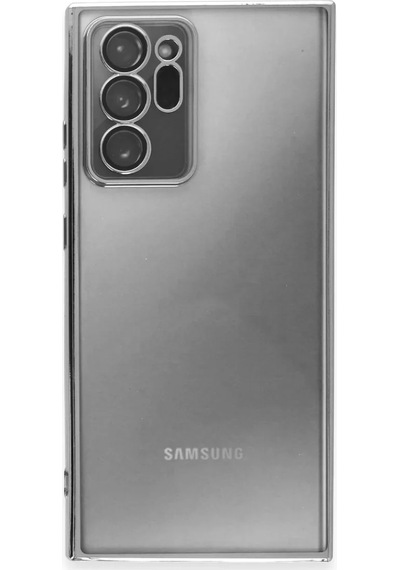 Newface Samsung Galaxy Note 20 Ultra Kılıf Razer Lensli Silikon - Gümüş