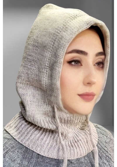 Tezzgelsin Balaclava Fitilli Triko Örgü Bere Başlık Taş Rengi