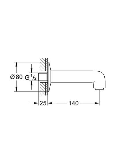 Grohe Bauclassic Çıkış Ucu - 13258000