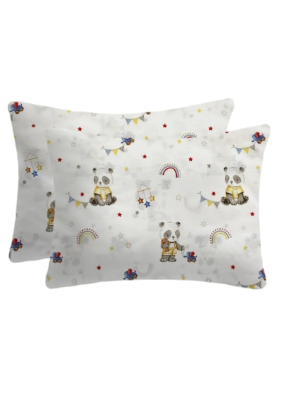 Flanel Pazen Bebek Yastık Kılıfı 35x45 2 Adet Açık Sarı