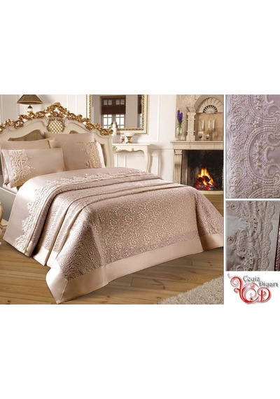 Çeyizdiyarı Fransız Güpürlü Diana Pike Takımı Bej (423026697) Bej