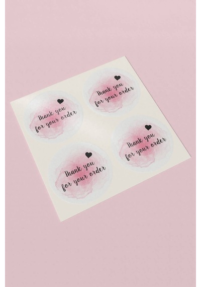 Thank You Yazılı Kargo Paketleme Sticker Etiket 3x3cm St2103 Çok Renkli