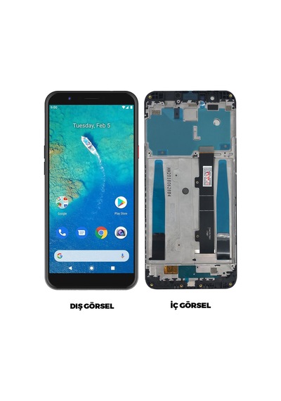 Teknonet General Mobile Gm8 Uyumlu Lcd+dokunmatik+çıtalı - Beyaz