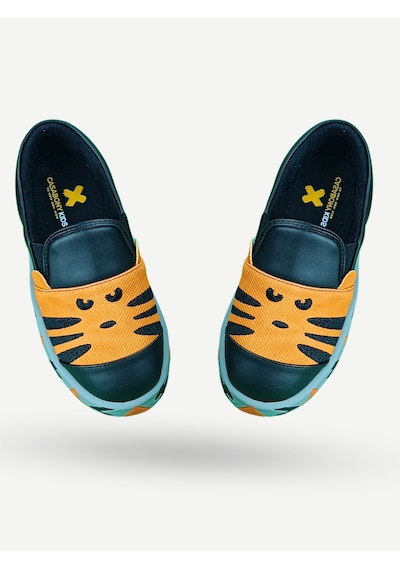 Leopar Erkek Çocuk Ortopedik Sneakers Turuncu