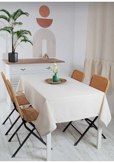 Organik Ham Keten Masa Örtüsü 160x220 Cm