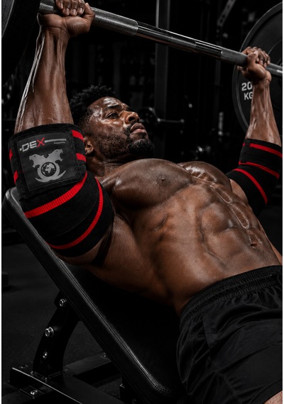 Elbow Wraps Ağırlık Antrenmanı Dirsek Bandajı 2 Li Kırmızı