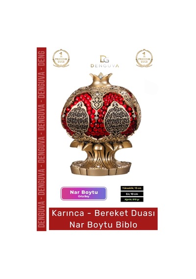 Biblo Sarı Polyester Dekoratif Orta Boy Ev Ofis Şık Tasarım Modern Bereket Nar Boytu Biblo