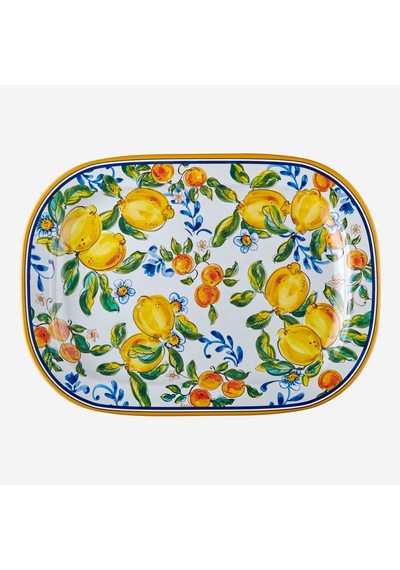 Mavi Melamin Servis Tabağı 44 Cm