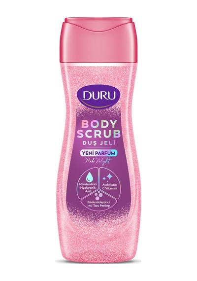 2 Adet Duru Body Scrub Duş Jeli Pink Delight 650 Ml Diğer