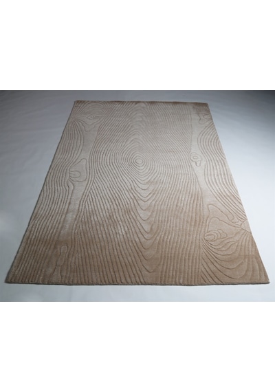 Çam Halı Emboss Jr 06 Bej Modern Desen Yeni Zellanda Yünü Ve Viskon El Dokuması Halı - 130x190 Bej