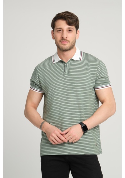 Alexander Gardi Alexandergardı Çizgili Polo Yaka T-shirt E23-0046 001