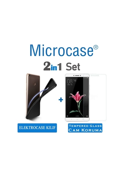 Microcase Xiaomi Mi Max 2 Elektrocase Serisi Silikon Kilif + Cam 287071678 - Seçenek / Cam Koruma-Cam Istiyorum