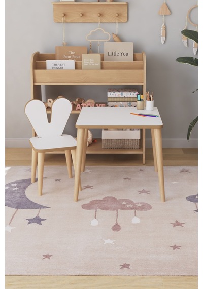 Çocuk Oyun Aktivite Masası 45x45 Cm Çocuk Çalışma Masası Masa Sandalye Seti Çok Renkli