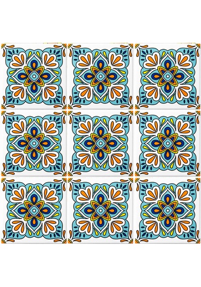 Can Seramik – 10x10 Cm. Cç-97 Kütahya Çini Karo 5'li 1 Paket