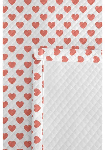 Evimde Bambaşka Kalp Pembe Pastel Kız Çocuk Pike Takımı-minimal Beyaz Somon Bebek Odası Yatak Örtüsü-160x220 CM Evimde Bambaşka Kalp Pembe Pastel Kız Çocuk Pike Takımı-minimal Beyaz Somon Bebek Odası Yatak Örtüsü-160x220 CM