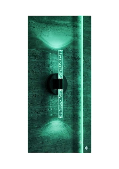 Bubbleflux Small 31 Cm Modern Tasarım Led Aplik - Duvar Lambası - Siyah - Elektrikli - Rgb Kumandalı Siyah Rgb Elektrikli Kumandalı
