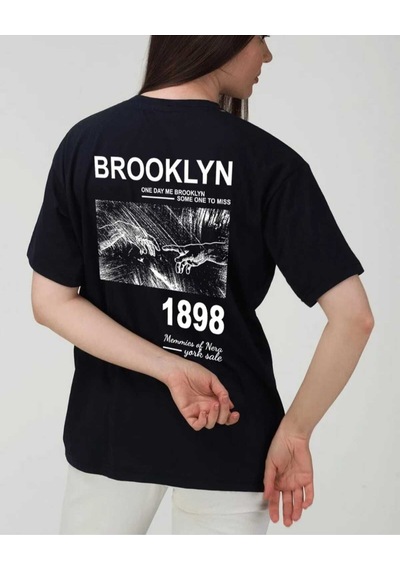 Kozia Outdoors Malkoçbey Brokliyn Baskılı T-shirt SIYAH