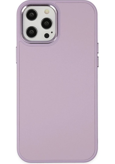 Apple İphone 12 Pro Max Kılıf Asya Deri Silikon - Lila Çok Renkli