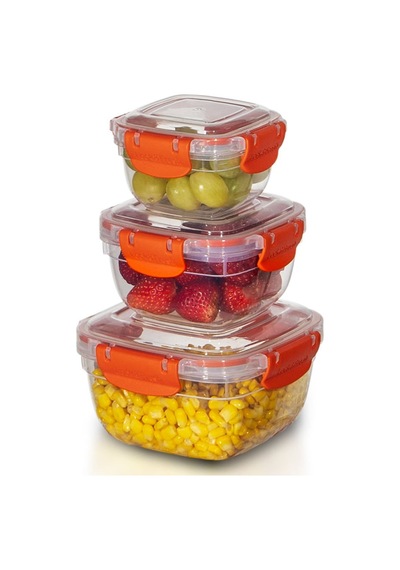 3'lü Set Master Kare Saklama Kabı 275 ML - 500 ML - 900 ML 001