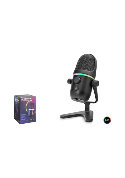 Hadron Me5 Gaming Rgb Masaüstü Mikrofon Çift Modlu Gain Kontrollü Type-c 192khz 24bit Siyah Kdo