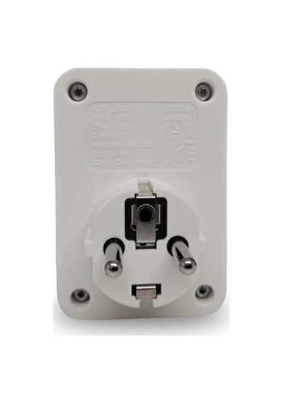 Şok Ve Akım Korumalı Fiş-priz, 16a-250v, Max 3600w 720 Joule, Reset Edilebilir, Sürekli Koruma, Toprak Hatlı, Çocuk Korumalı, Beyaz Renk, E1td33b