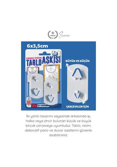 Tablobandı Yapışkanlı Çivisiz Tablo Askısı 3m Güçlü Duvar Askı Aparatı Çerçeve Resim Saat Dekorasyo Beyaz