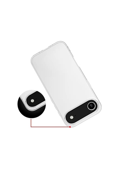 Apple Uyumlu iPhone 17 Air Kılıf Zore Süper Silikon Kapak Seffaf