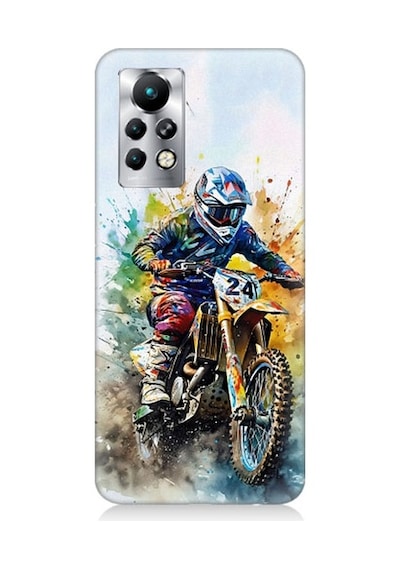 Infinix Note 11 Pro Uyumlu Motorsikletçi Desenli Silikon Kılıf