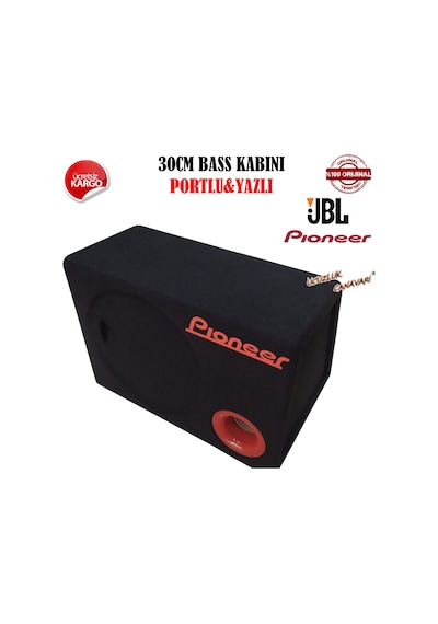 Pioneer Loğolu 30cm Bass Kabini Portlu Terminal Mevcut