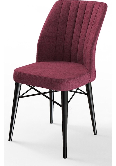 Canisa Concept Flex Serisi Bordo Renk Ayaklı Sandalye Bordo / Siyah Ayaklı