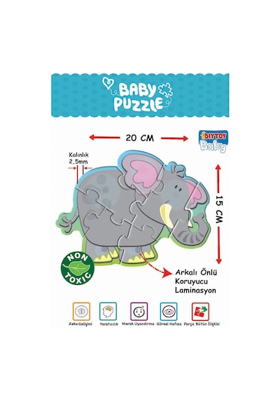 1703 Diytoy Baby Puzzle-Benim İlk Hayvanlar